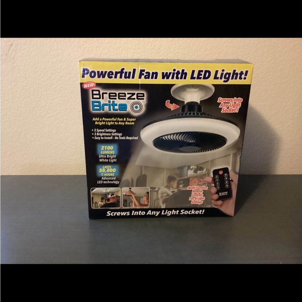 Black LED Fan with Powerful Cooling